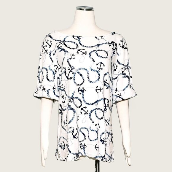 Karen Scott Tops - Karen Scott Boatneck Insignia Top​